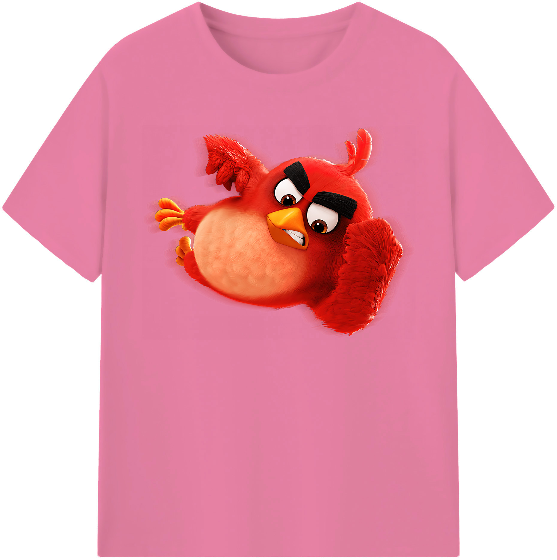 （画像用） Angry Birds アングリーバード 綿100％半袖Tシャツ（フロントプリント）
